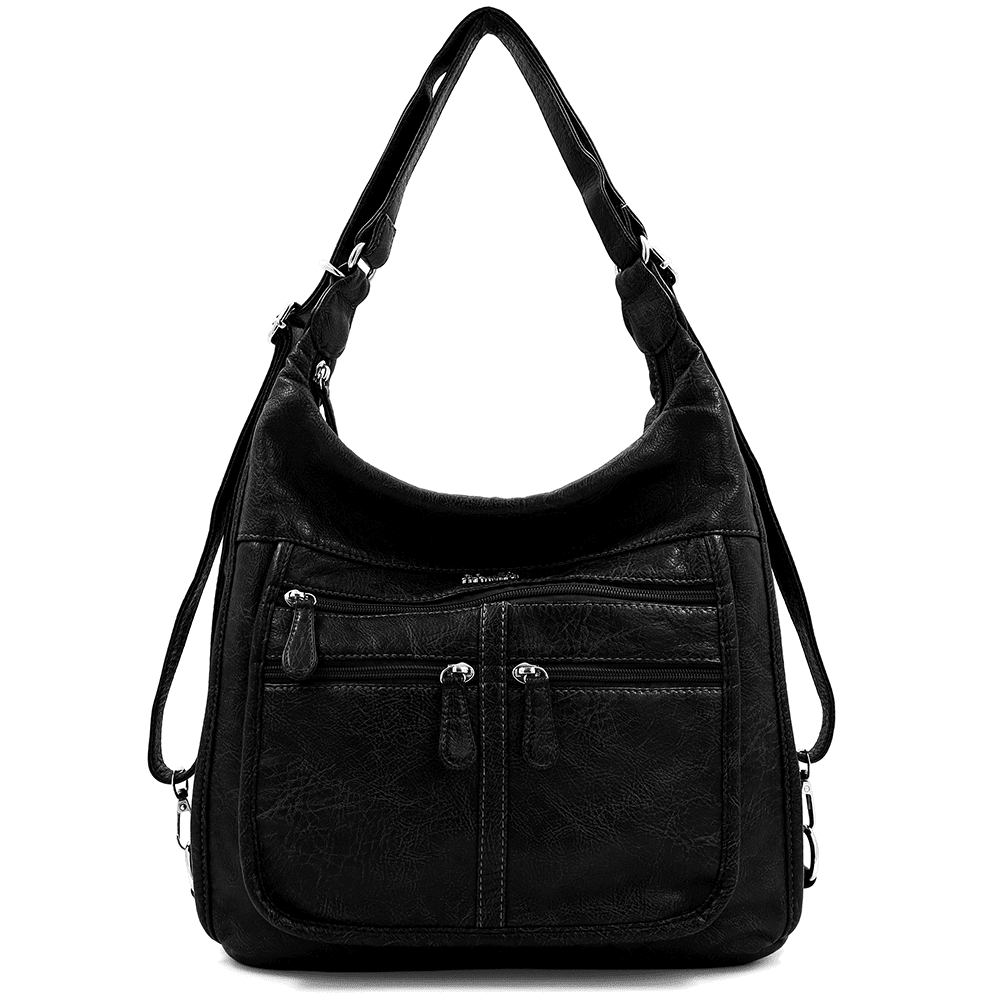 2 az 1-ben - Táska és hátizsák sok zsebbel Rubi - fekete