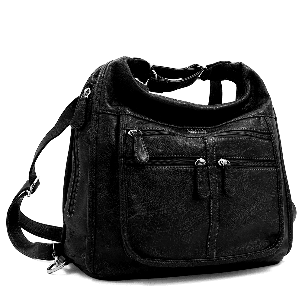 2 az 1-ben - Táska és hátizsák sok zsebbel Rubi - fekete