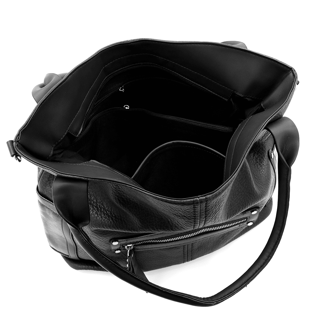 Nagy női táska Victoria típusú táska - fekete