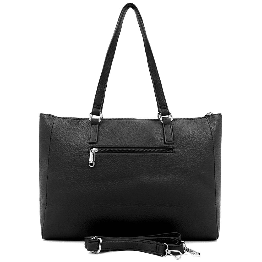 Táska típusú táska lógó pénztárcával, leopárd mintával Vanesa - fekete