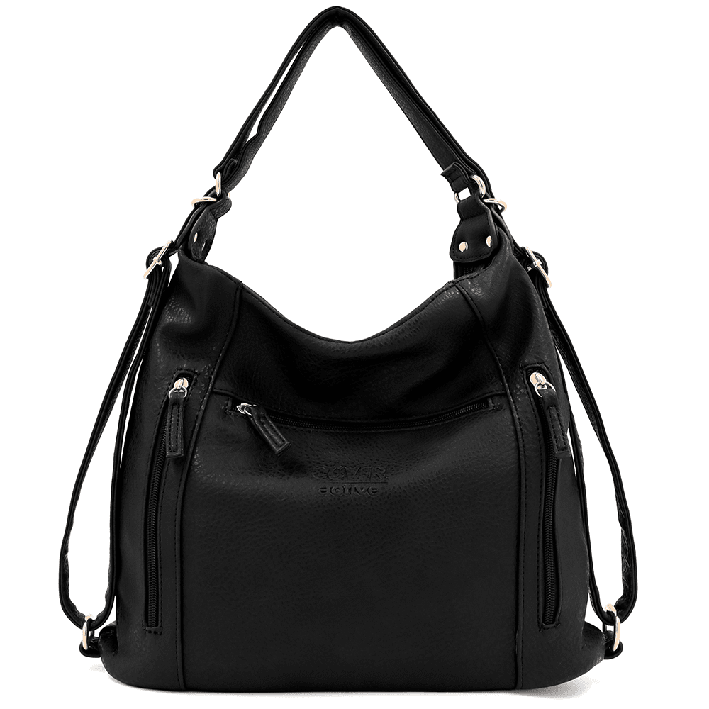 2 az 1-ben - Táska és hátizsák két rekesszel Silvana - fekete