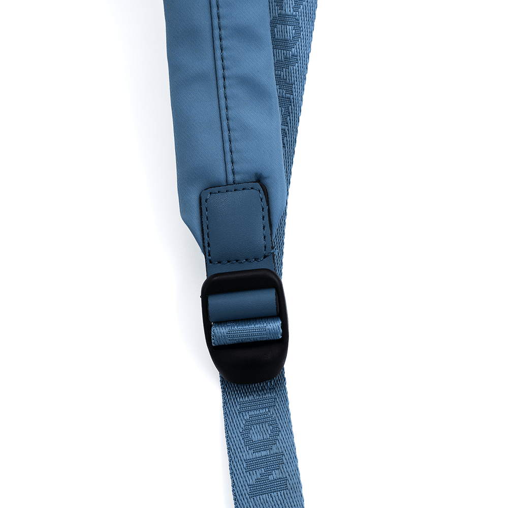 Női hátizsák szövetből, függő pénztárcával - kék