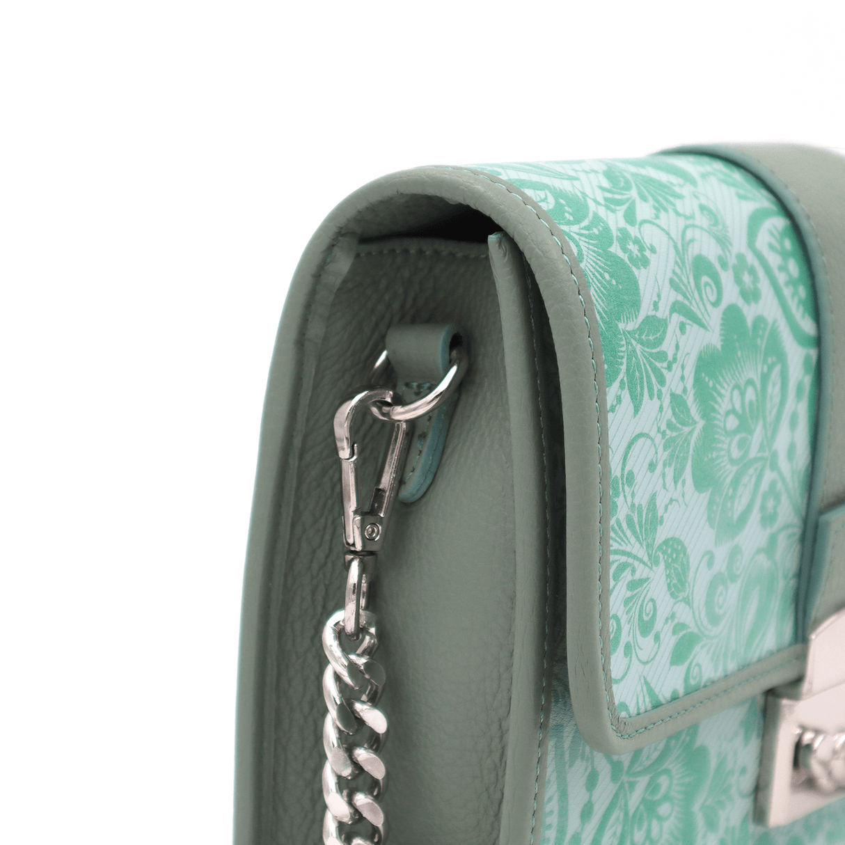 Természetes bőr táska 2féle fogantyúval Ardea - világos zöld