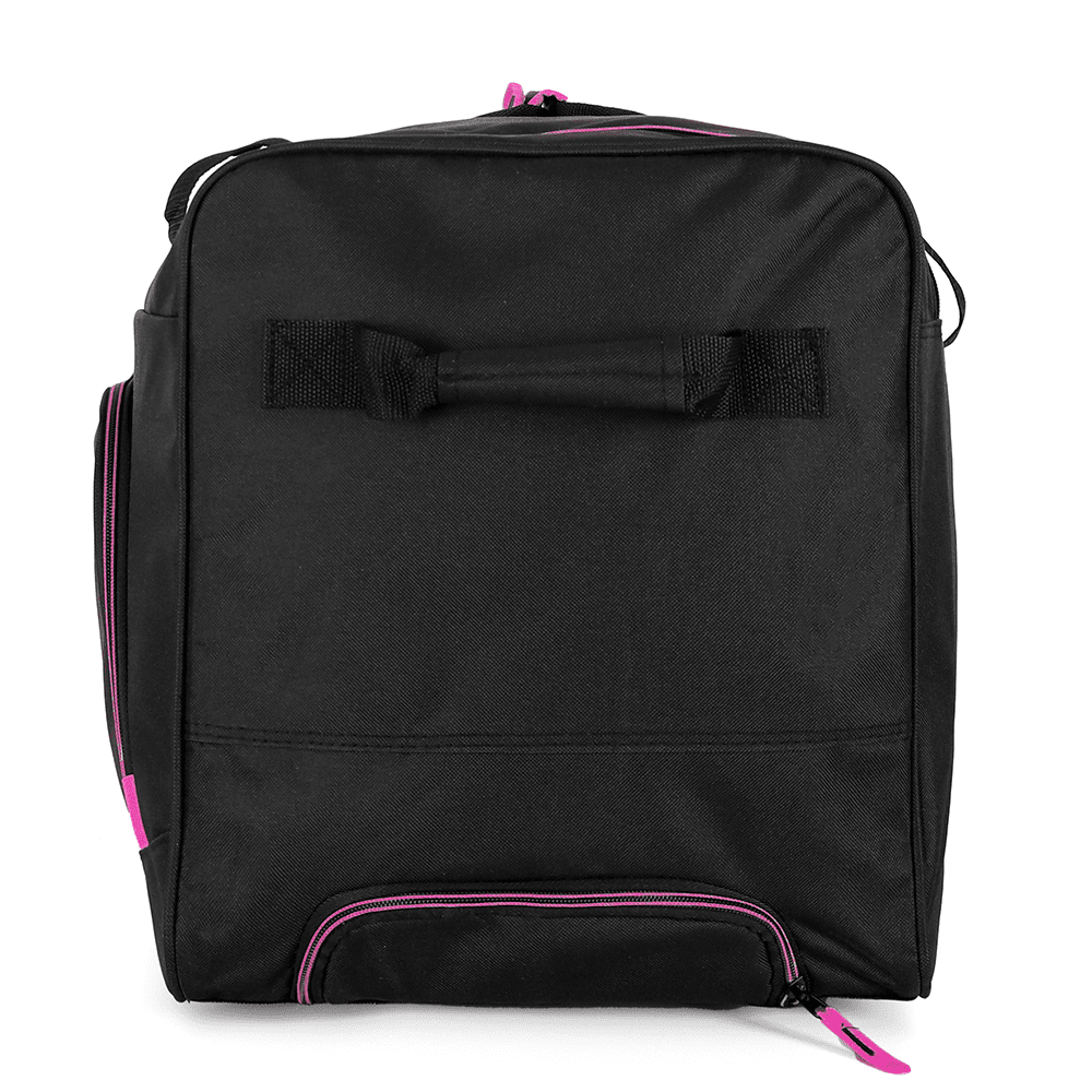 David Jones - Nagy utazótáska kerekekkel és teleszkópos fogantyúval - fekete/fukszia