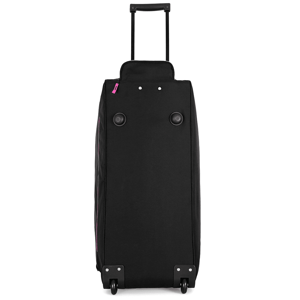 David Jones - Nagy utazótáska kerekekkel és teleszkópos fogantyúval - fekete/fukszia