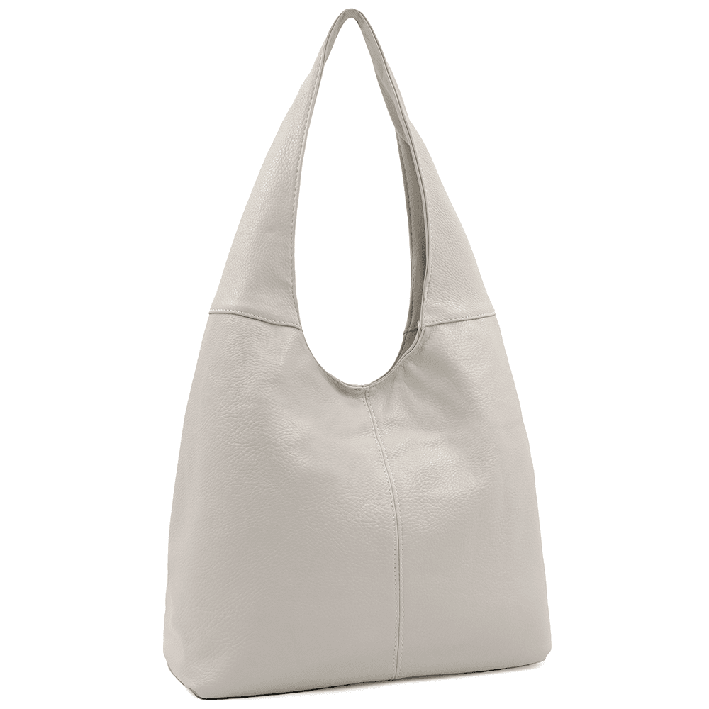 Nagy női táska, zsák típusú - szürke