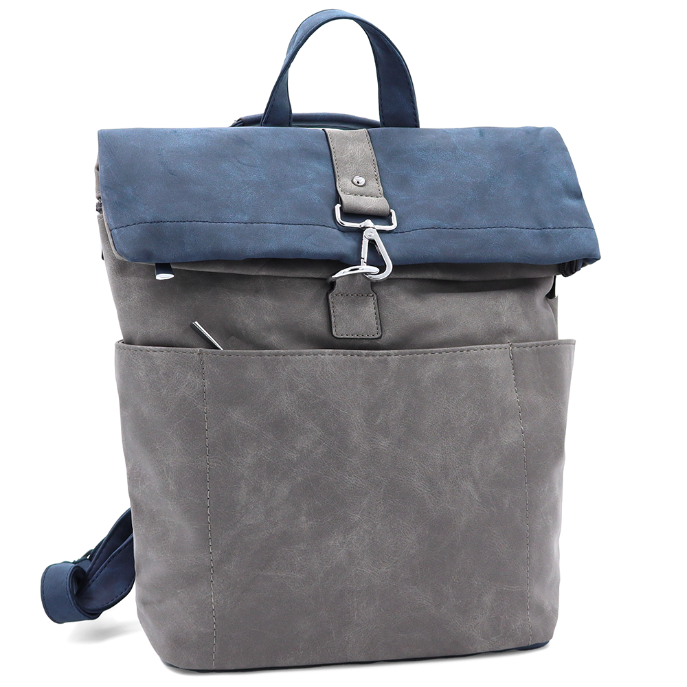 2 az 1-ben – Női hátizsák és táska sok zsebbel – szürke