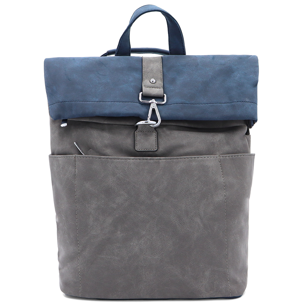 2 az 1-ben – Női hátizsák és táska sok zsebbel – szürke