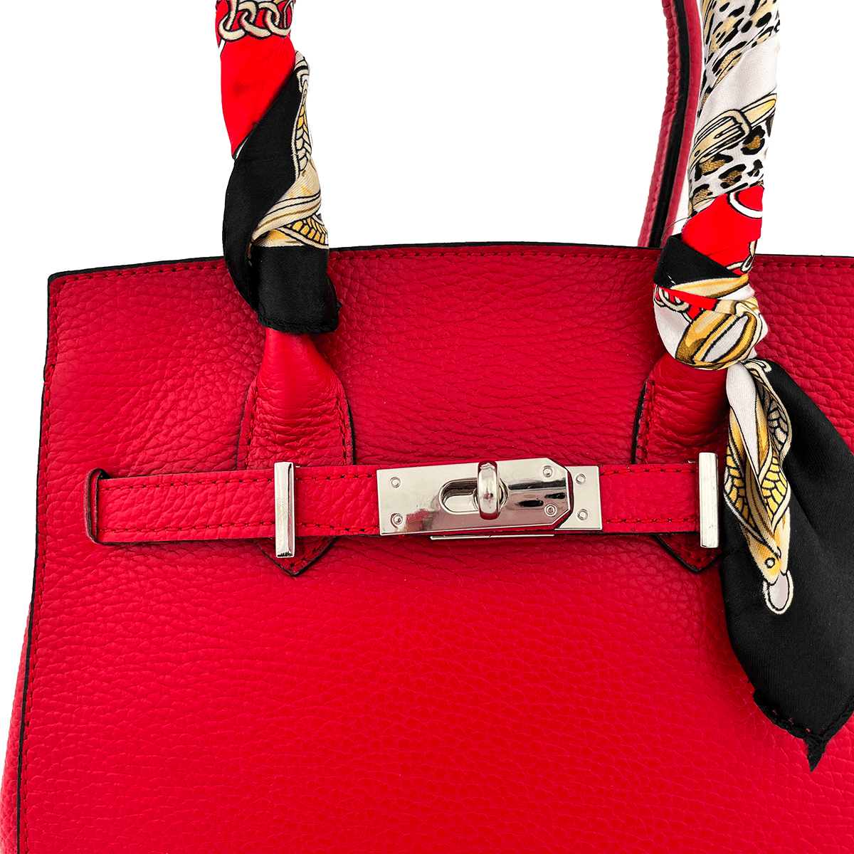 Luxus táska természetes bőrből - piros