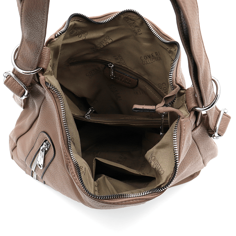 2 az 1-ben - Mina nagy táska és hátizsák - világosbarna