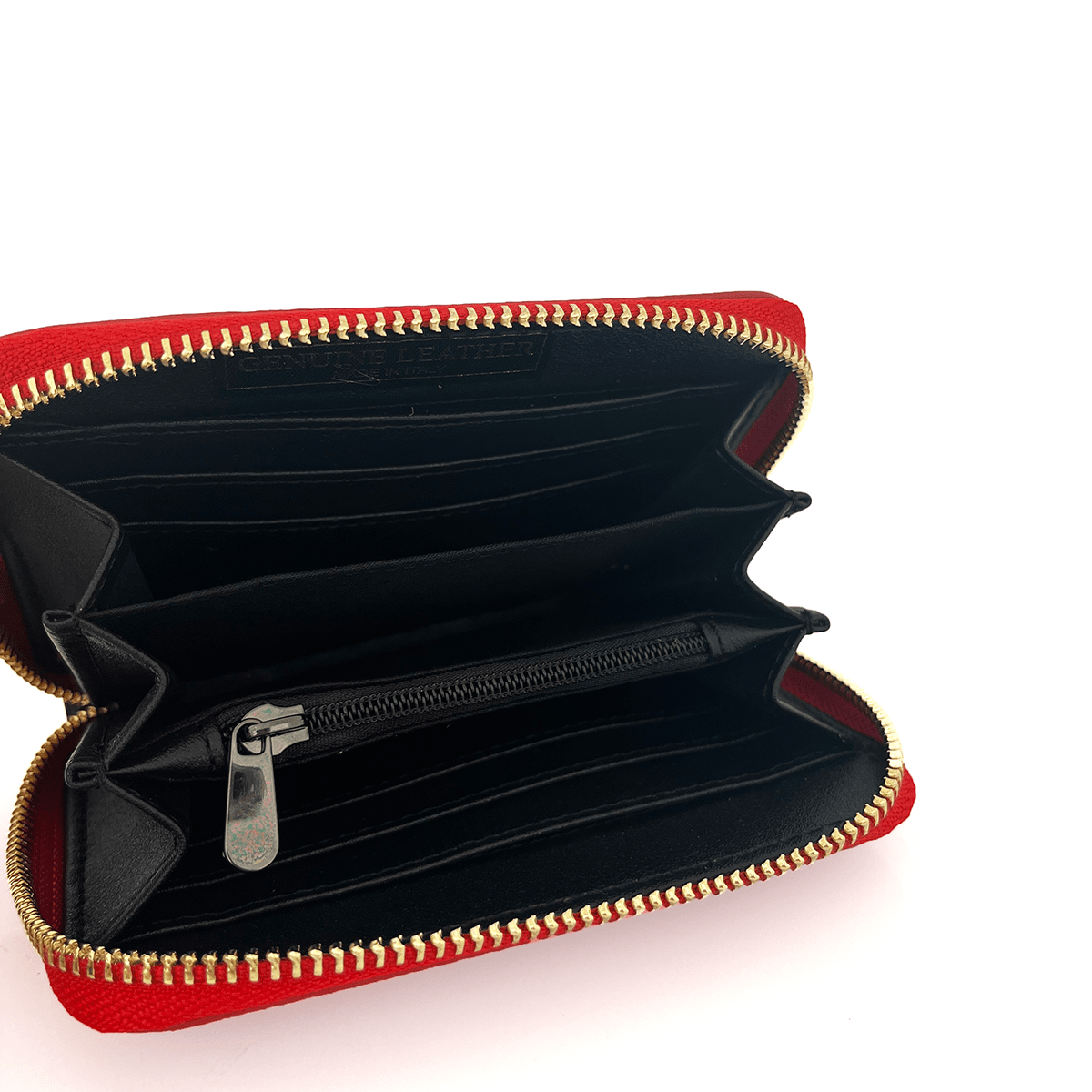 Természetes bőr pénztárca - piros