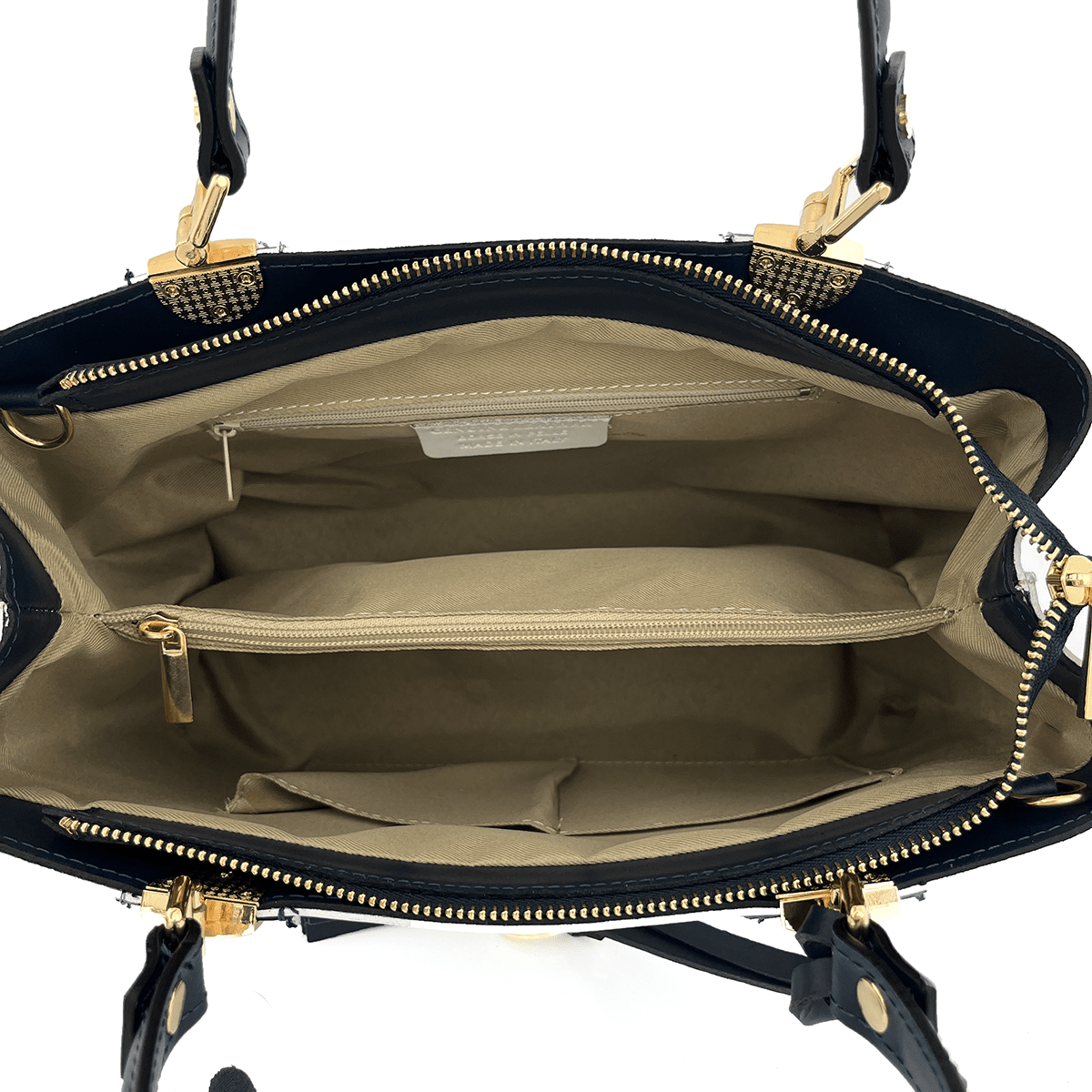 Női táska természetes bőrből Alika - fehér