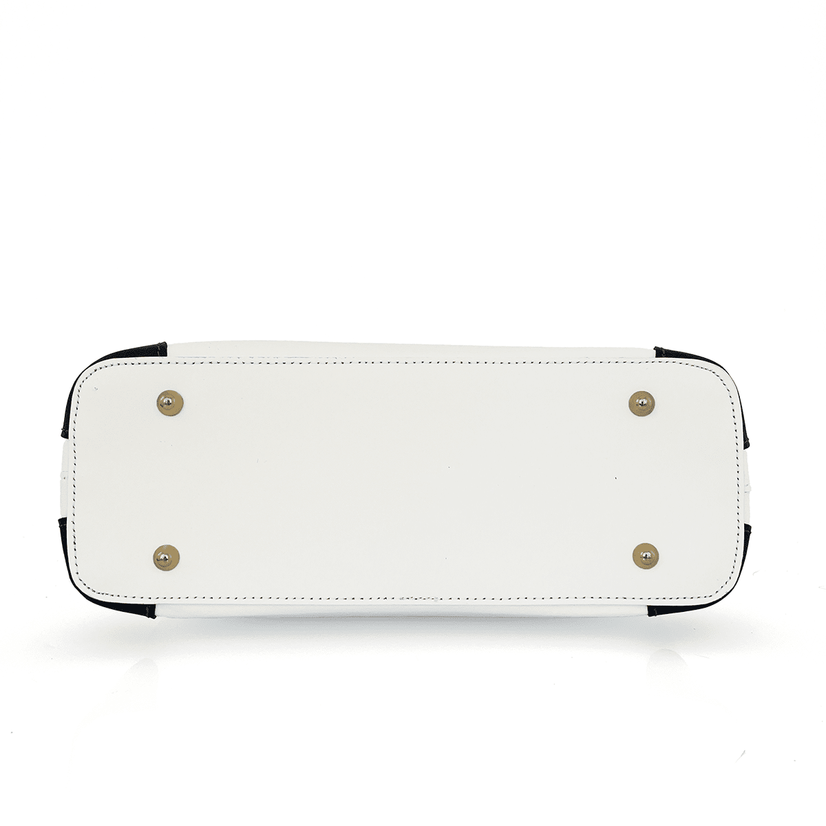 Női táska természetes bőrből Alika - fehér