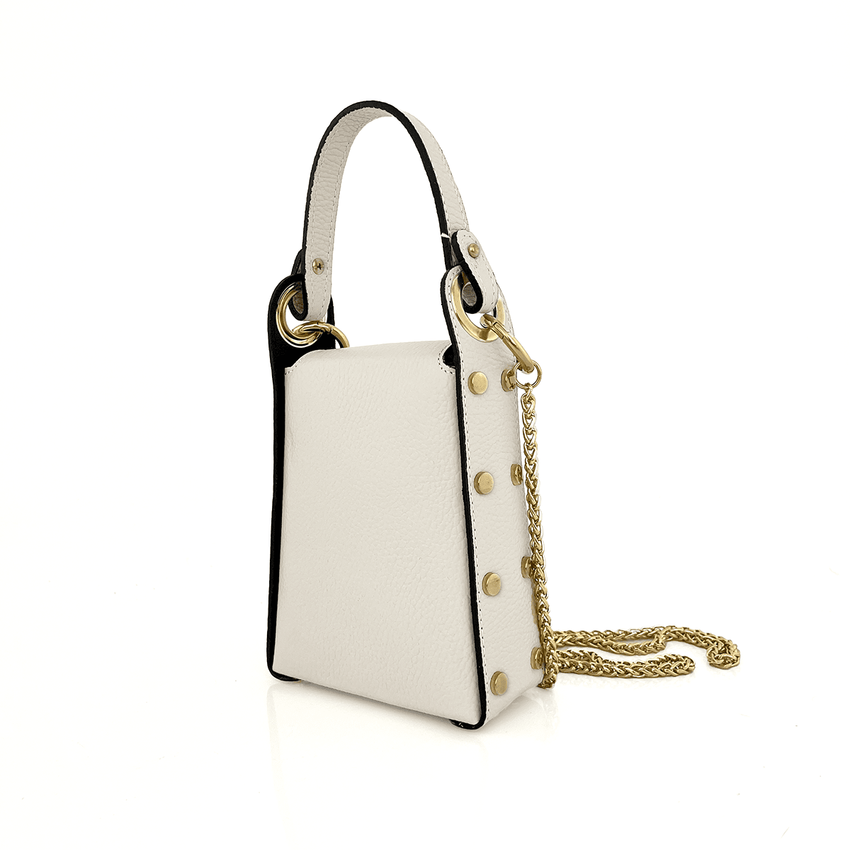 Női táska 2 fogantyúval, természetes bőrből, Azzurra  - bézs