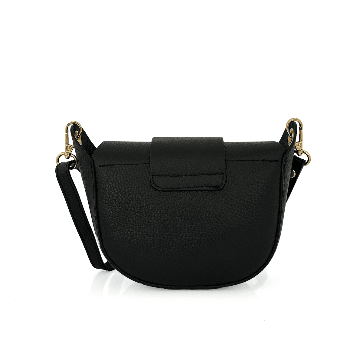 Leandra természetes bőr válltáska - fekete