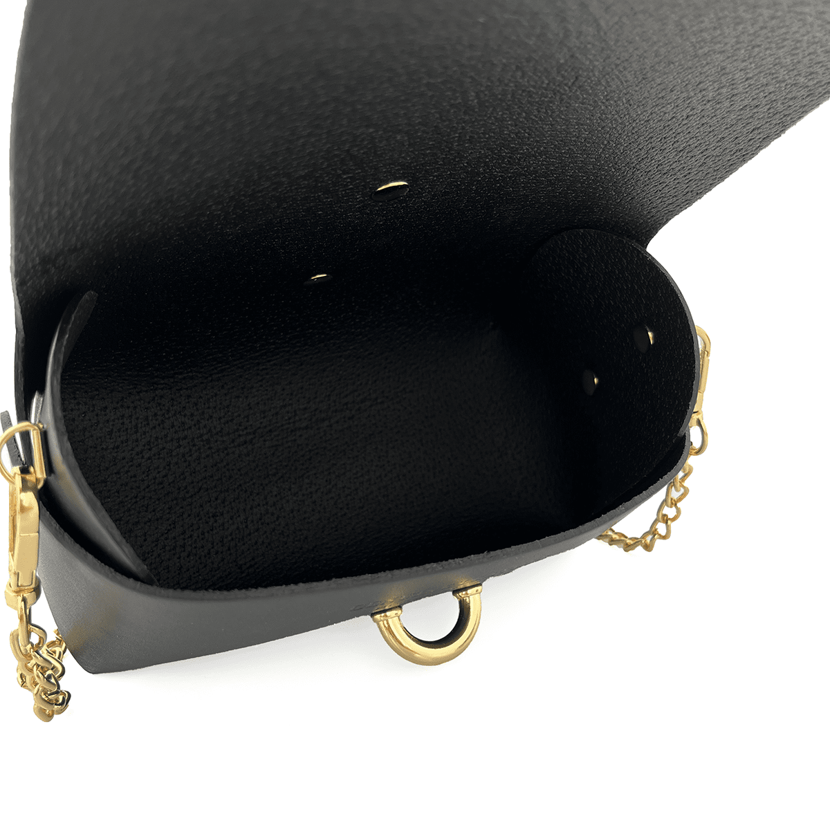 Válltáska természetes bőrből Rosana - fekete