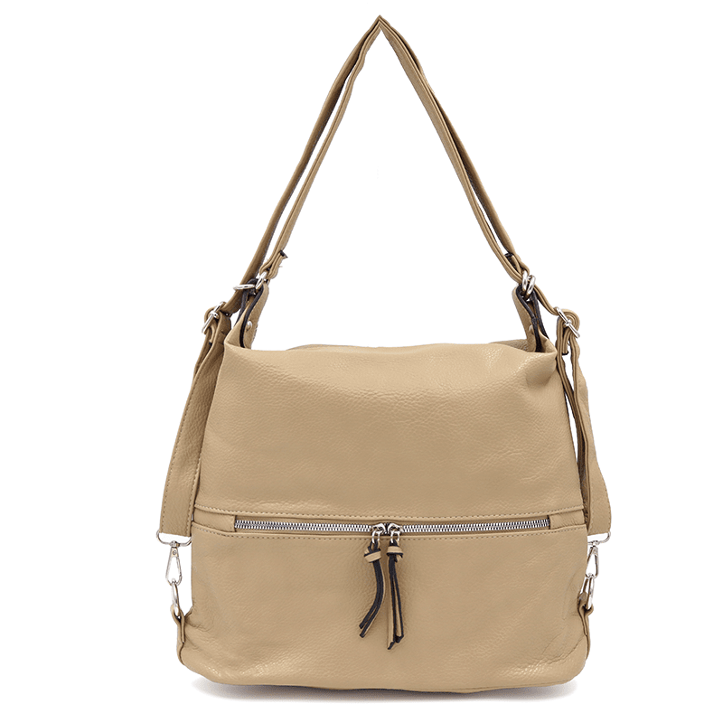 2 az 1-ben – Nagy táska és hátizsák – világosbarna