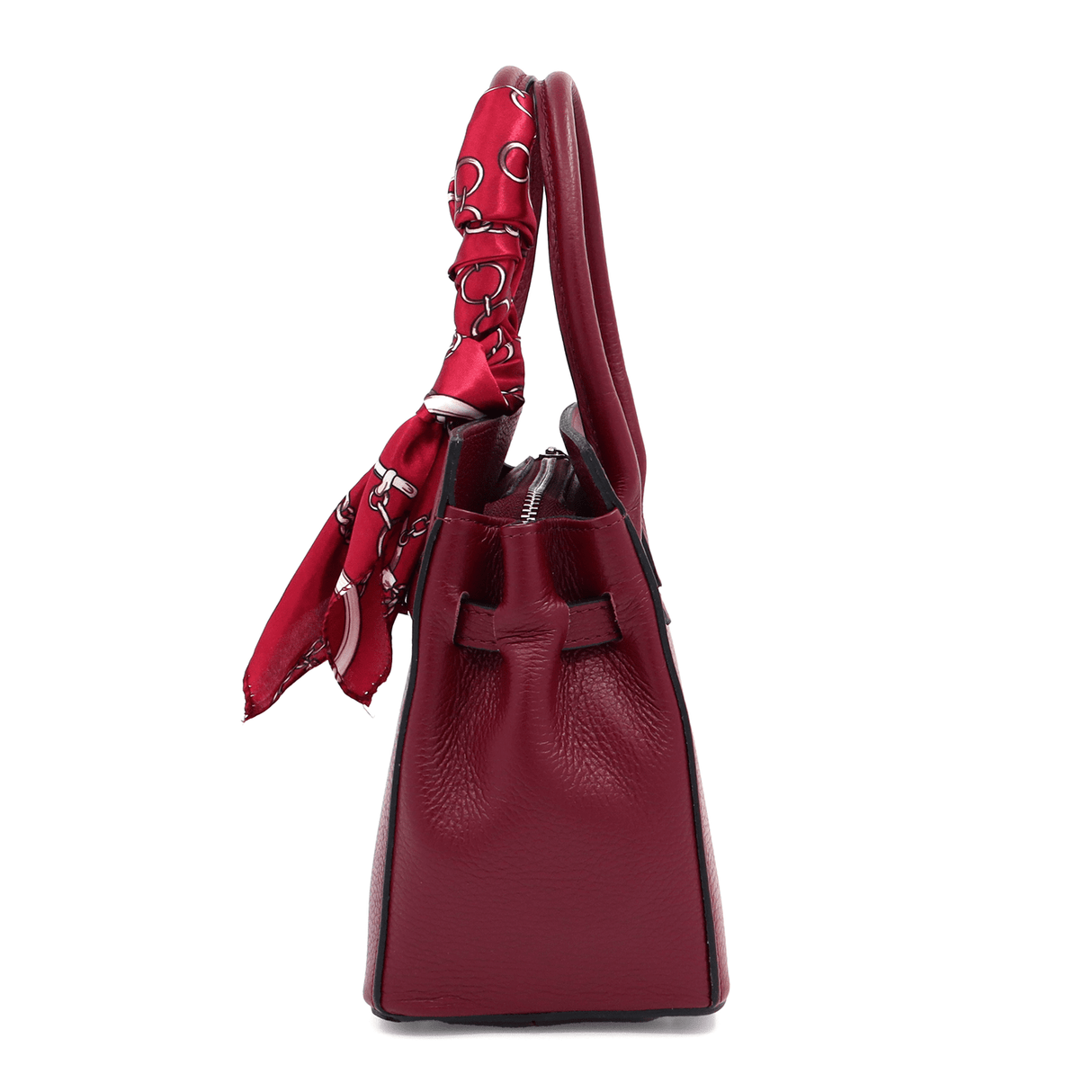 Luxus táska természetes bőrből - bordó