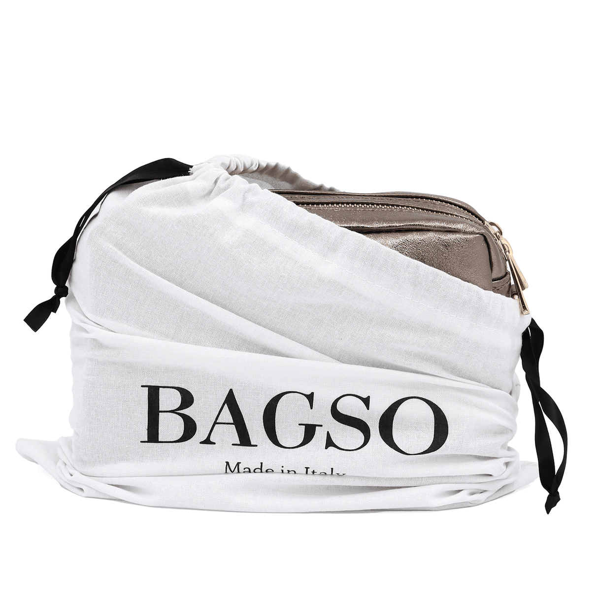 Természetes bőr válltáska 2 fülledékkel - fémes barna