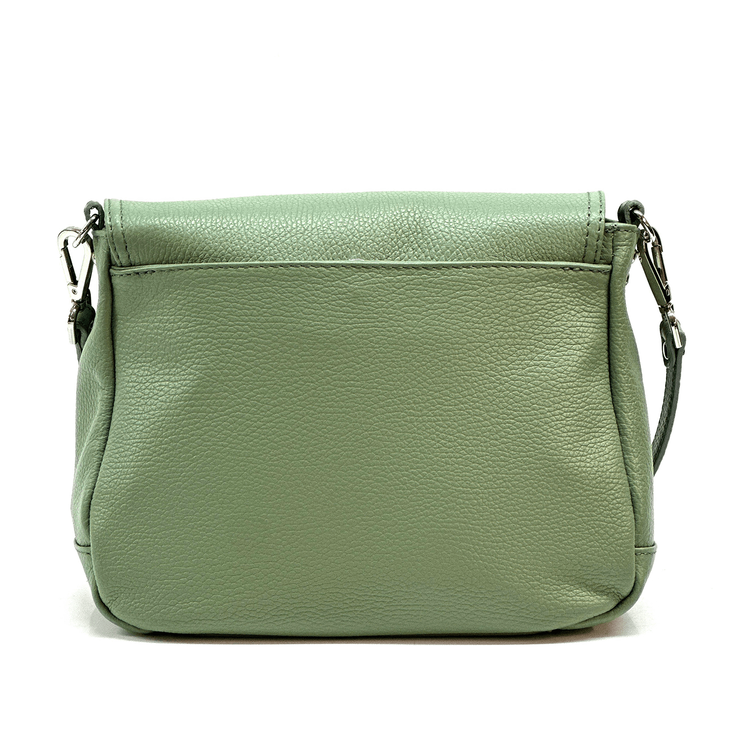 Nagy válltáska természetes bőrből, 2féle fogantyúval - zöld