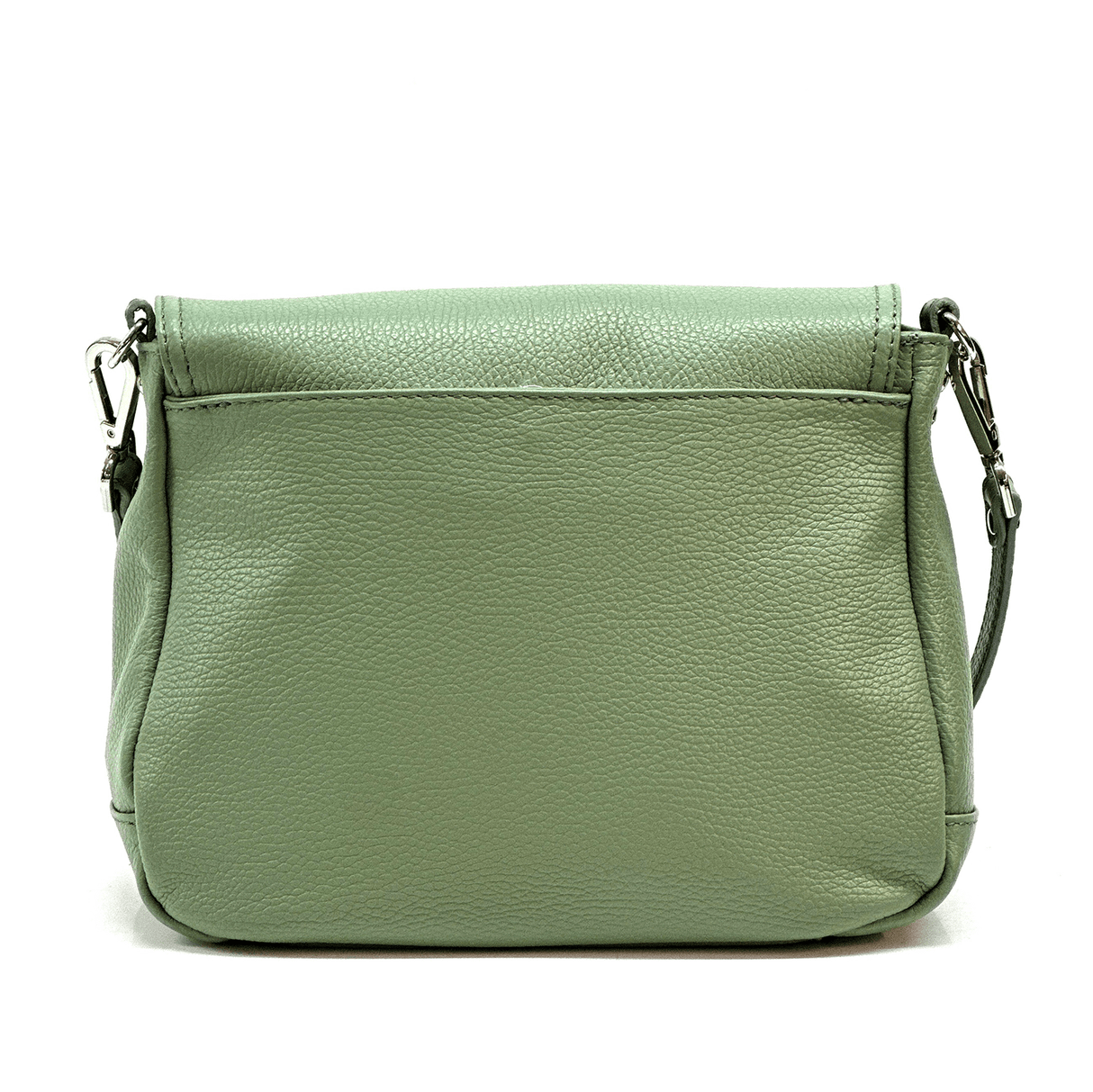 Nagy válltáska természetes bőrből, 2féle fogantyúval - zöld