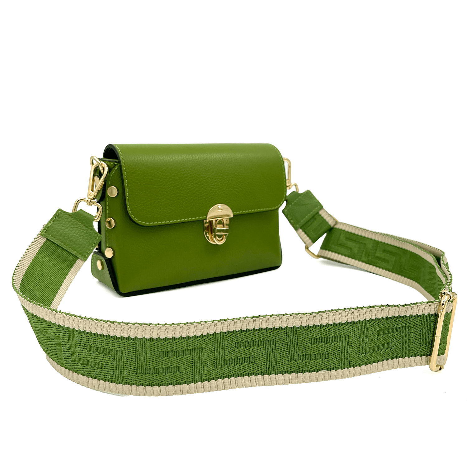 Női válltáska természetes bőrből Antoanella - zöld