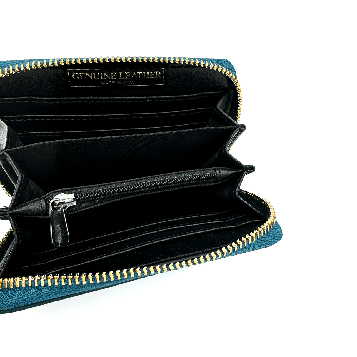 Természetes bőr pénztárca - kék