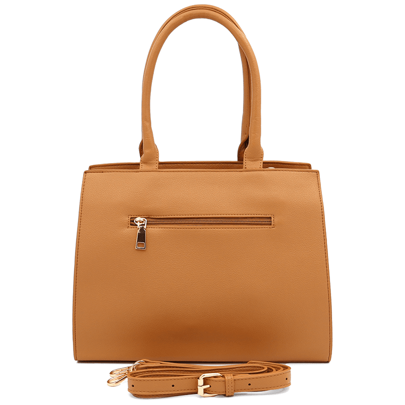 Érdekes női táska Lola - cseréptető barna