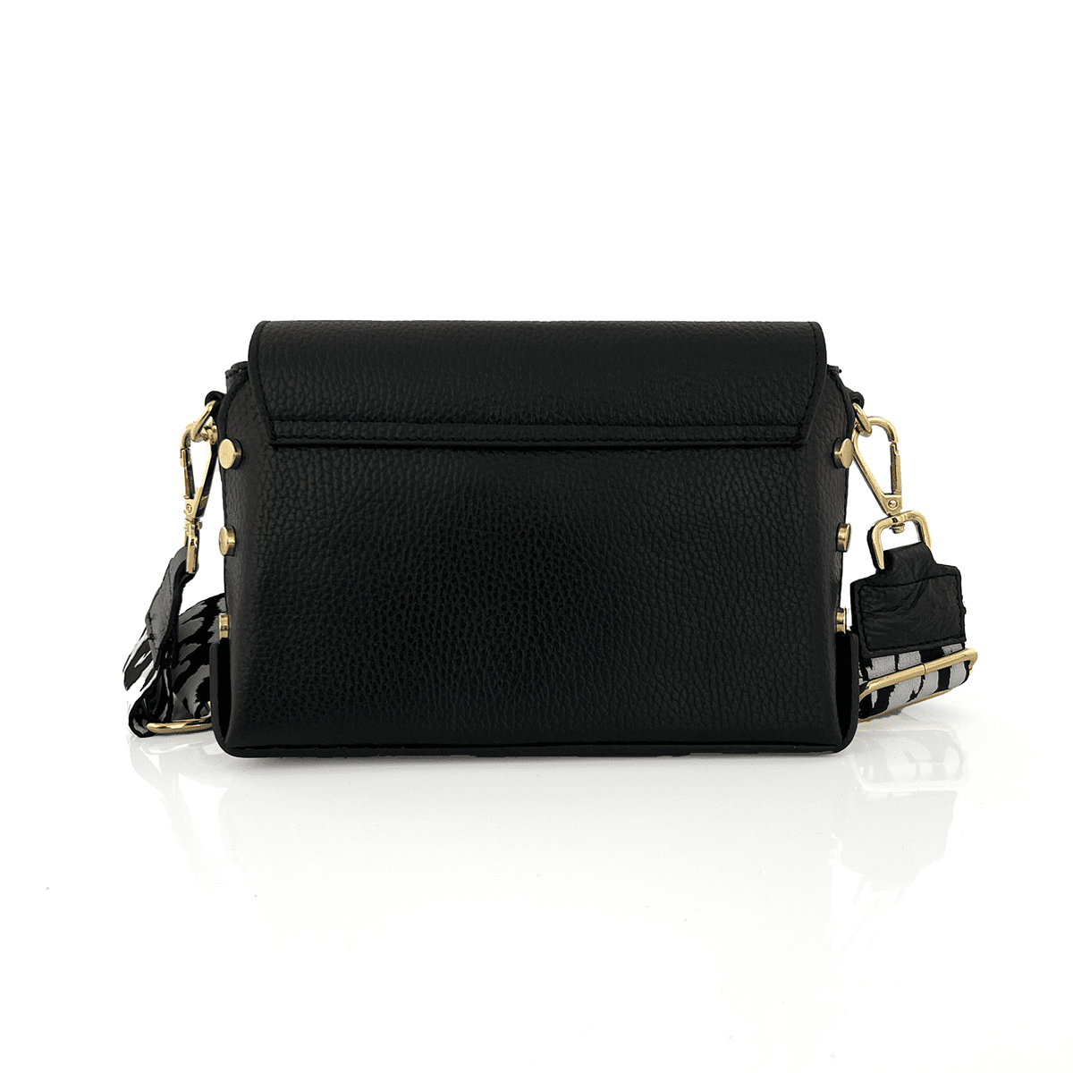 Antoanella női táska természetes bőrből - fekete