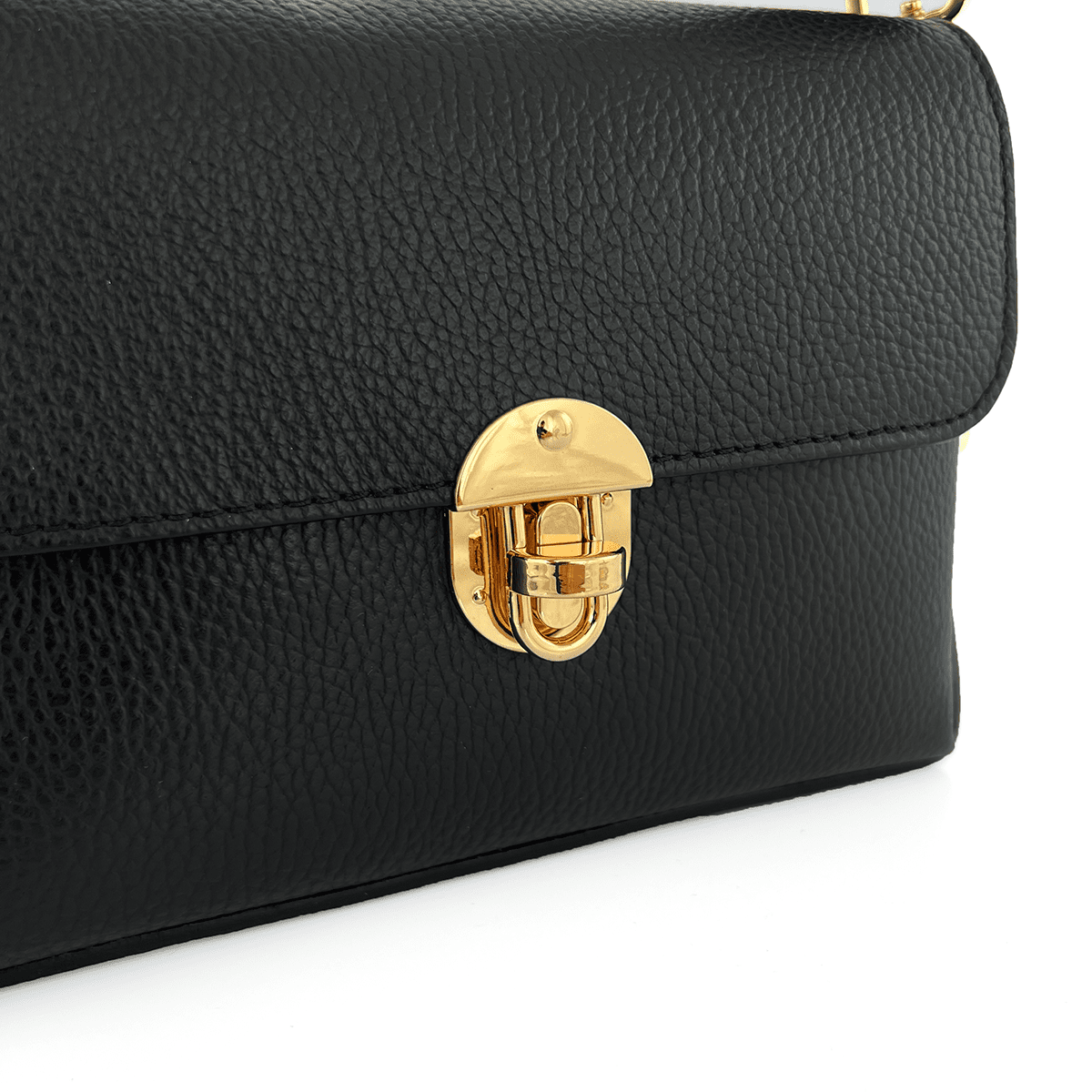 Antoanella női táska természetes bőrből - fekete