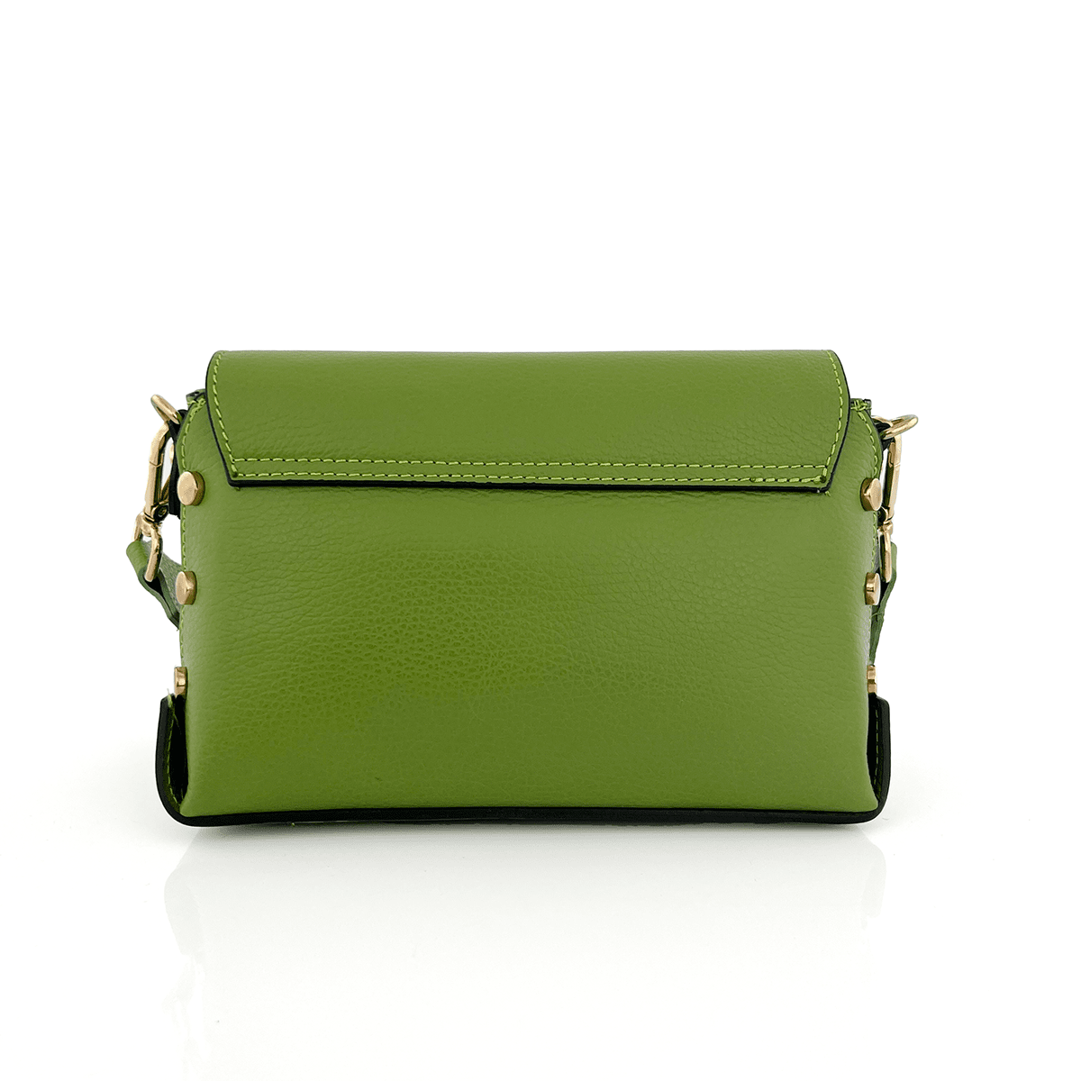 Női válltáska természetes bőrből Antoanella - zöld