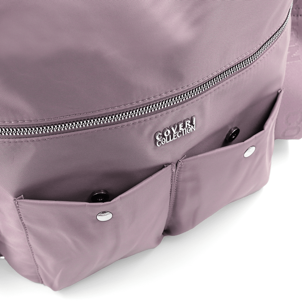 2 az 1-ben – Nagy vízálló táska és hátizsák – rózsaszín hamu