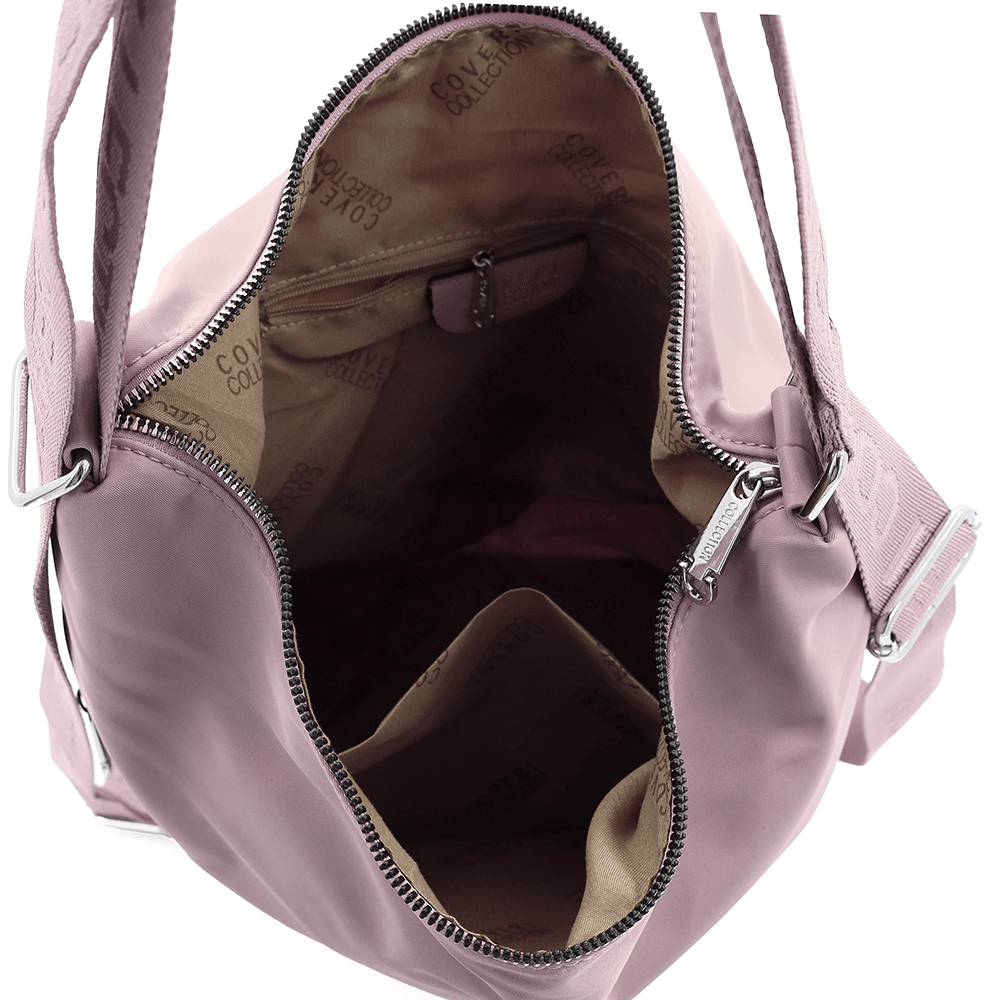 2 az 1-ben – Nagy vízálló táska és hátizsák – rózsaszín hamu