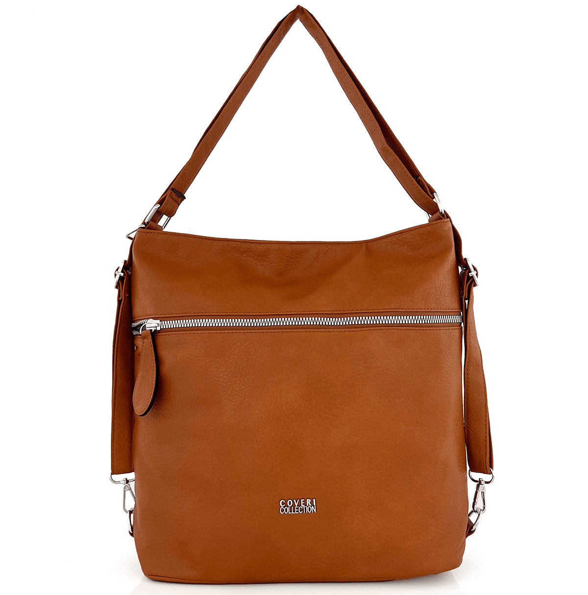 2 az 1-ben – Nagy táska és hátizsák, alkalmas mindennapi használatra – cseréptetős barna