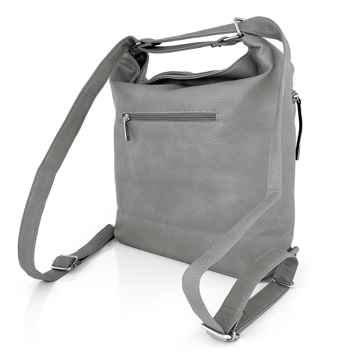 2 az 1-ben - Nagy táska és hátizsák, alkalmas mindennapi használatra - szürke