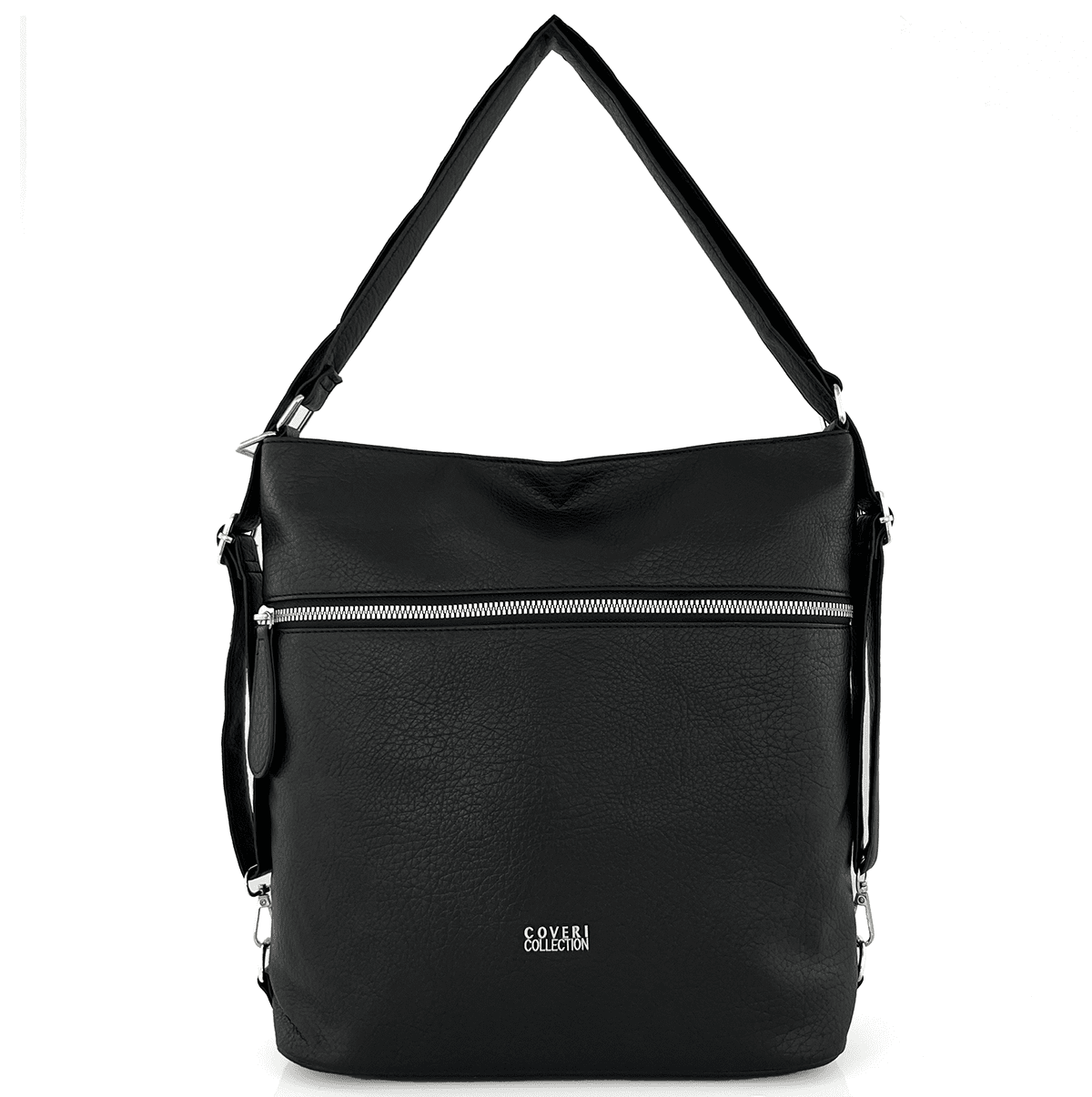 2 az 1-ben – Nagy táska és hátizsák, alkalmas mindennapi használatra – fekete