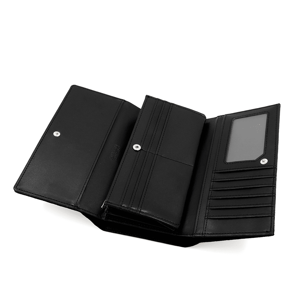 KÉSZLET női pénztárca és kártyatartó - fekete