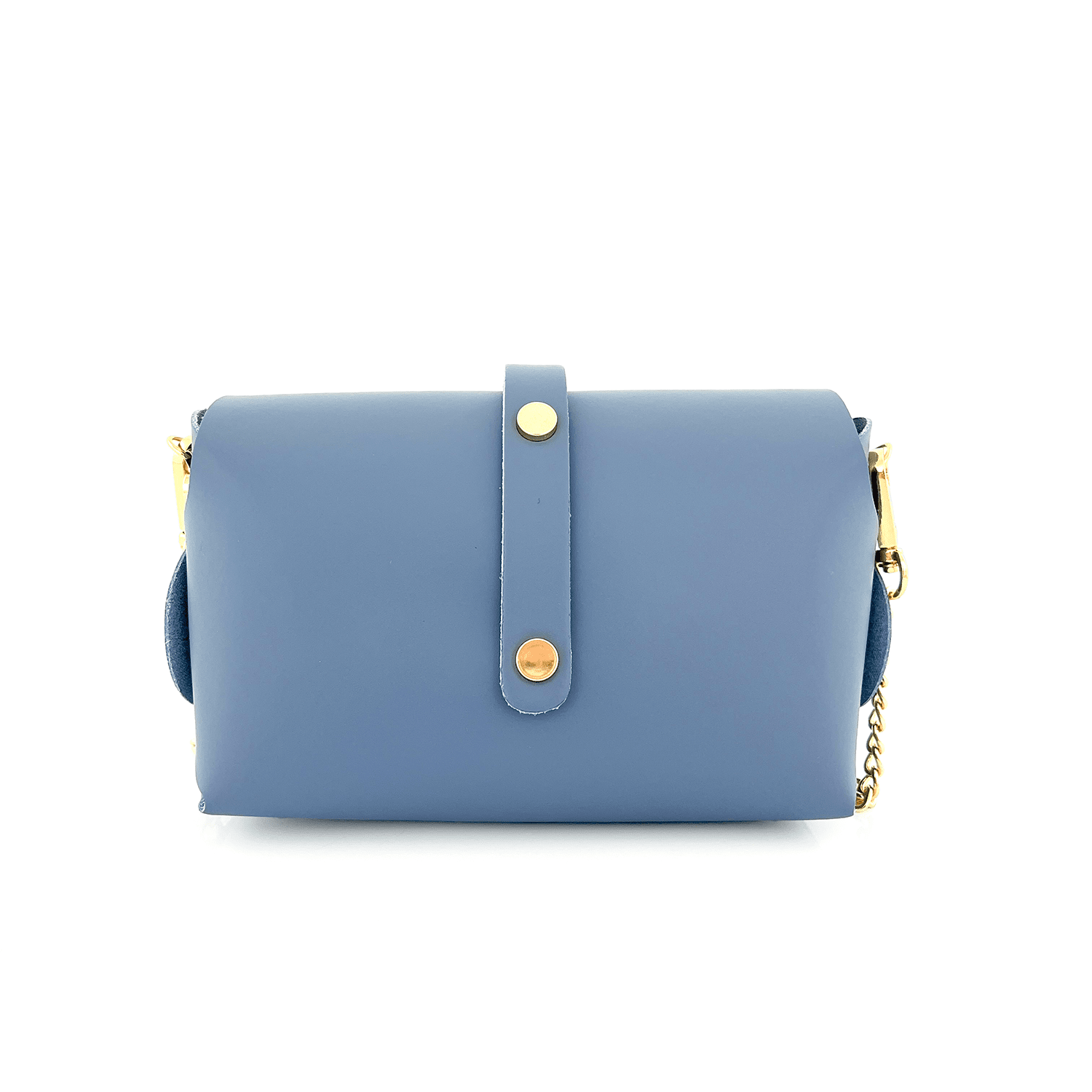 Válltáska természetes bőrből Rosana - világoskék