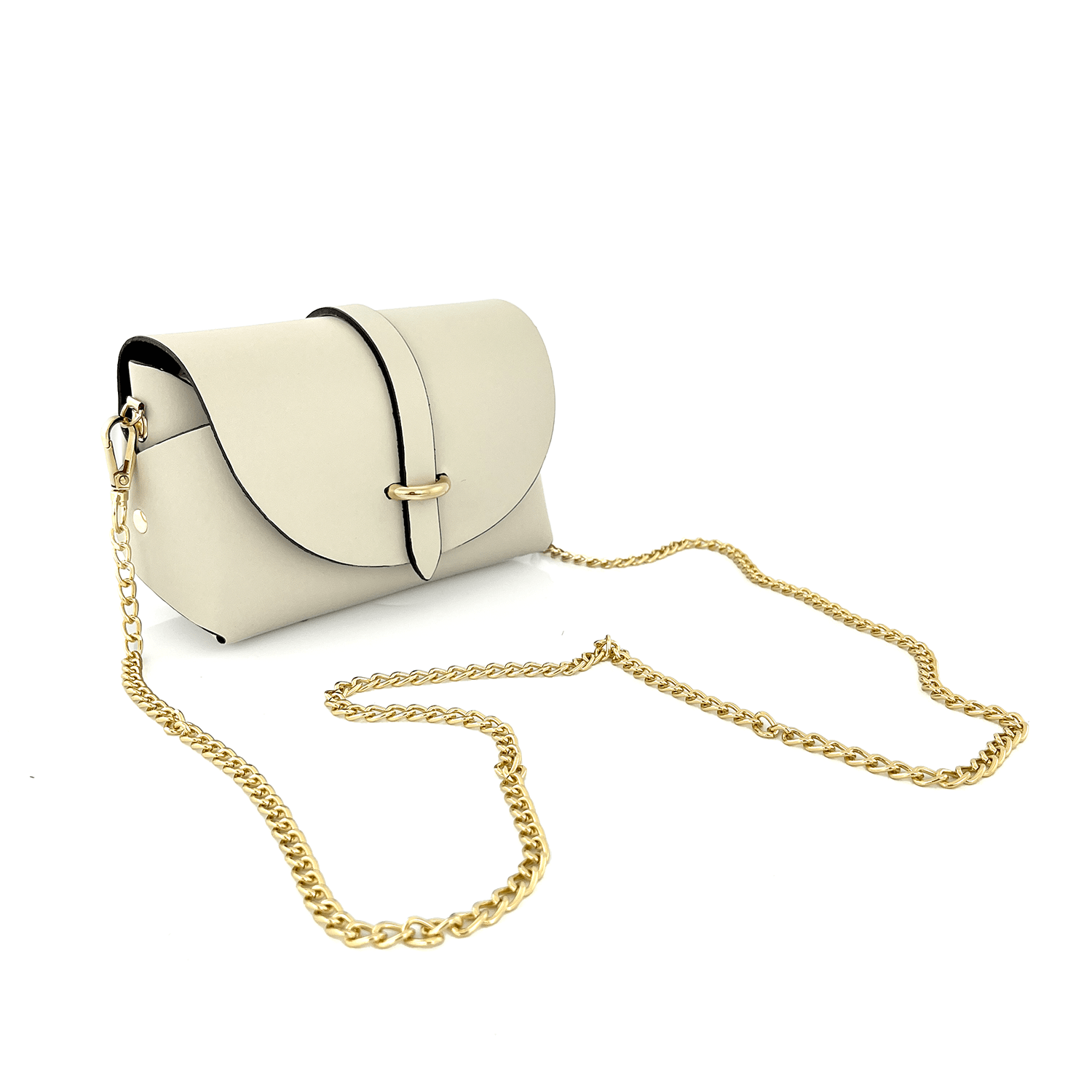 Válltáska természetes bőrből Rosana - bézs