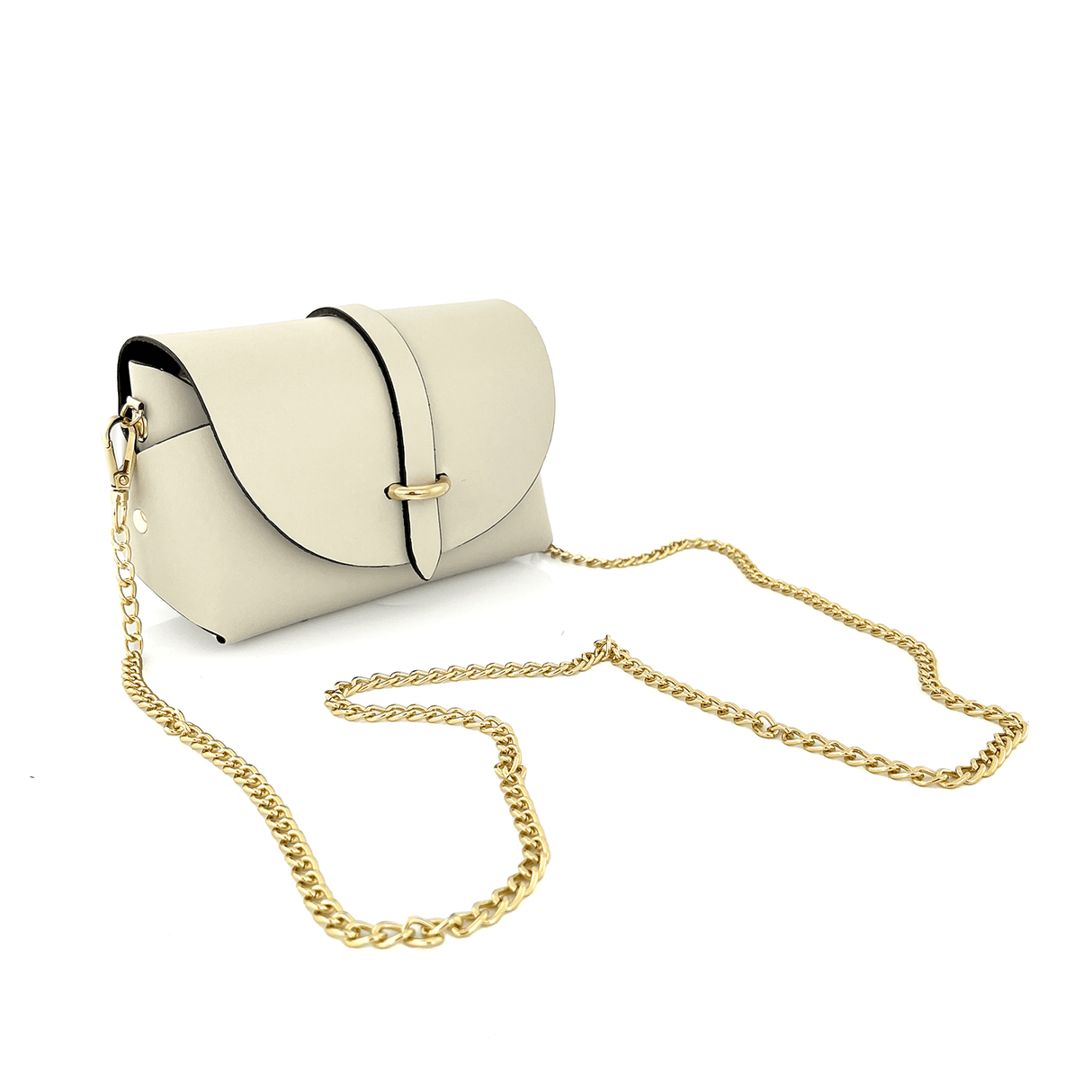 Válltáska természetes bőrből Rosana - bézs