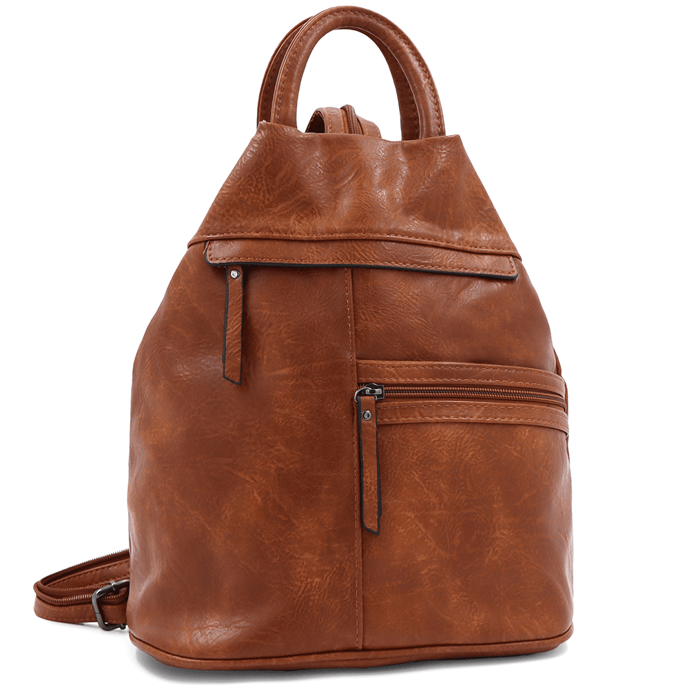 Női hátizsák titkos záródással Elina - cserépbarna