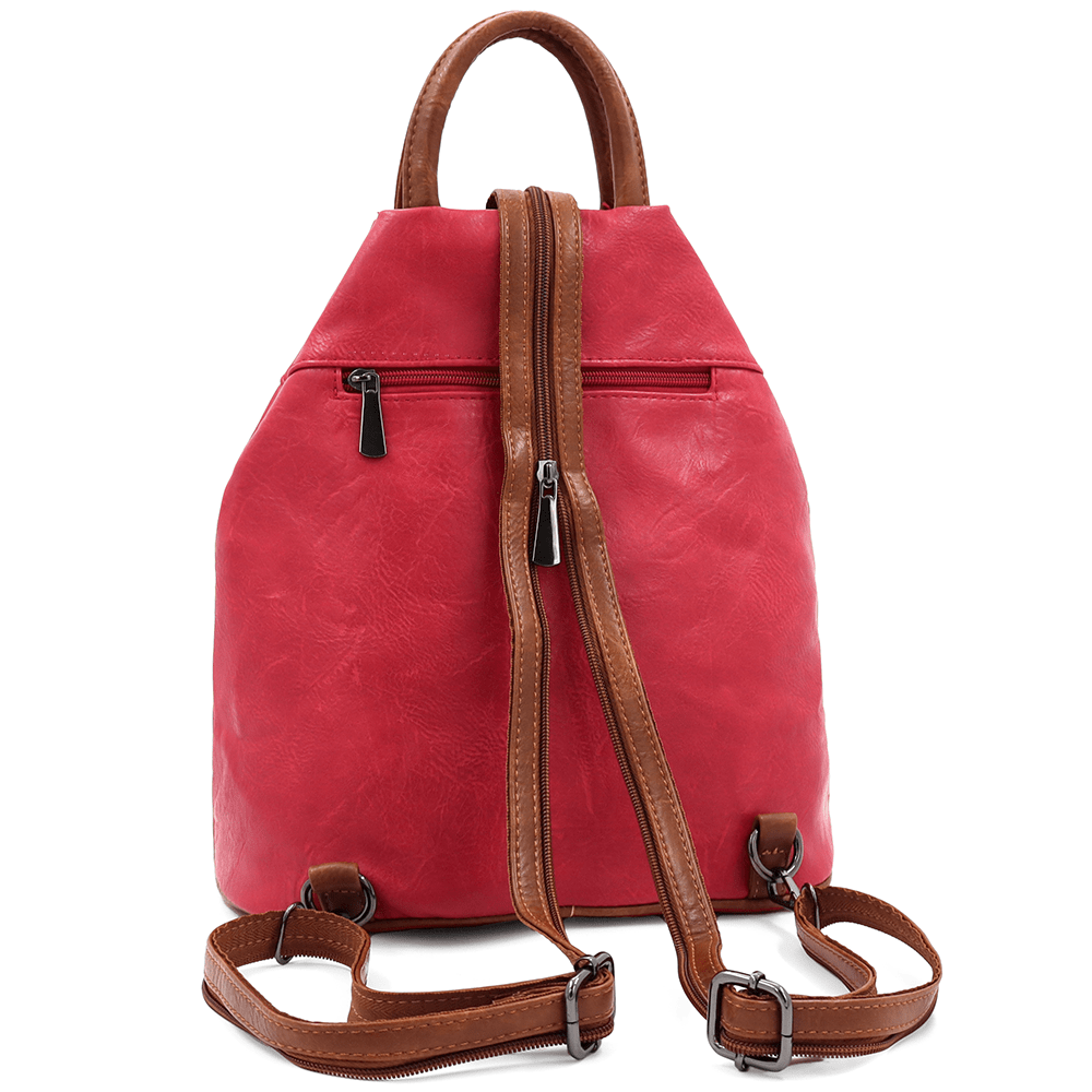Női hátizsák titkos záródással Elina - piros
