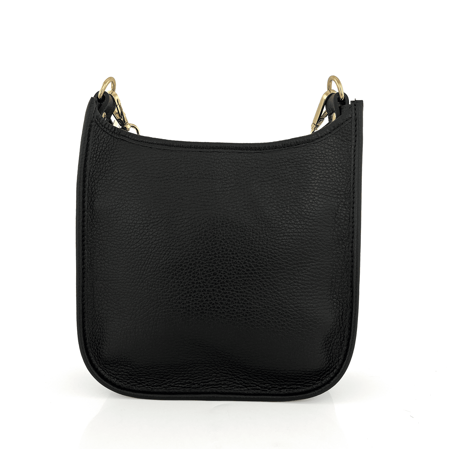 Női táska 2 fogantyúval természetes bőrből Lena - fekete