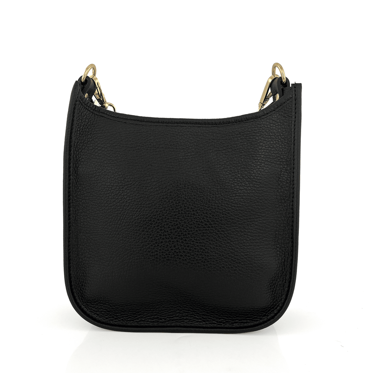 Női táska 2 fogantyúval természetes bőrből Lena - fekete