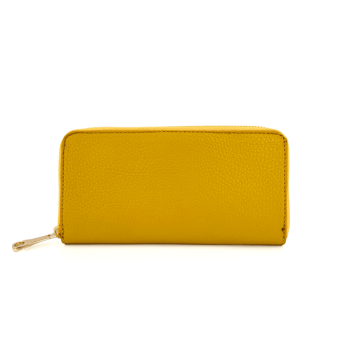 Női természetes bőr pénztárca - mustársárga