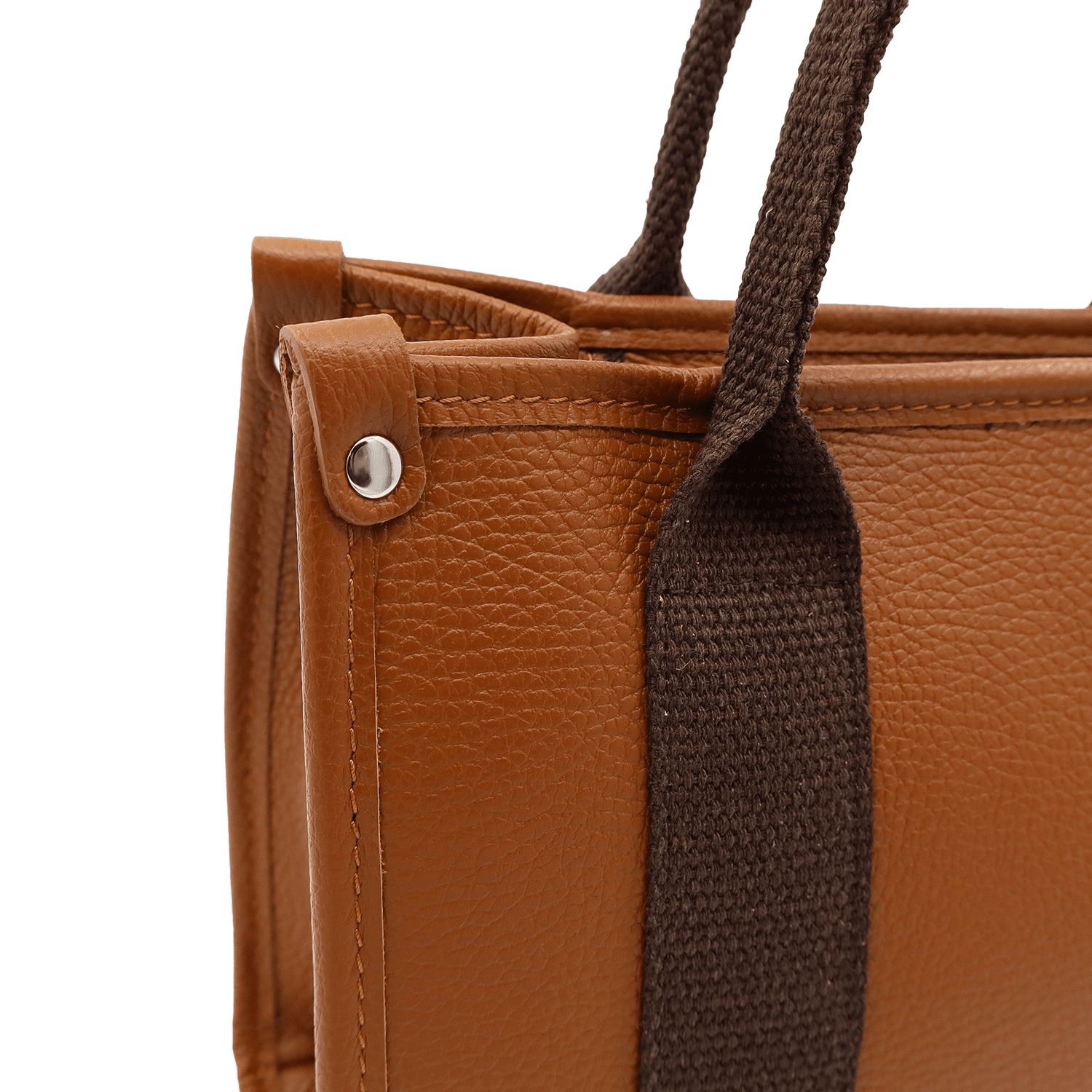 Női táska természetes bőrből, tote típusú, Rosa - cserépkék