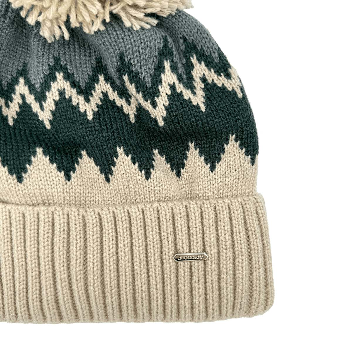 Diana & Co - Színes sapka meleg béléssel - bézs