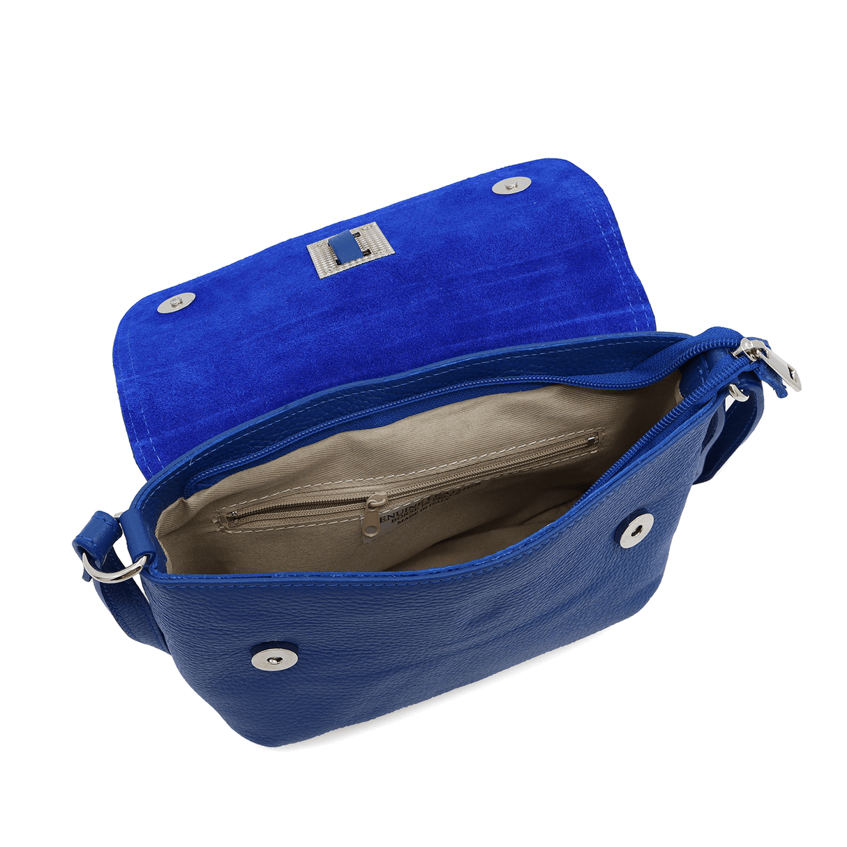 Női válltáska természetes bőrből Eloise - kék