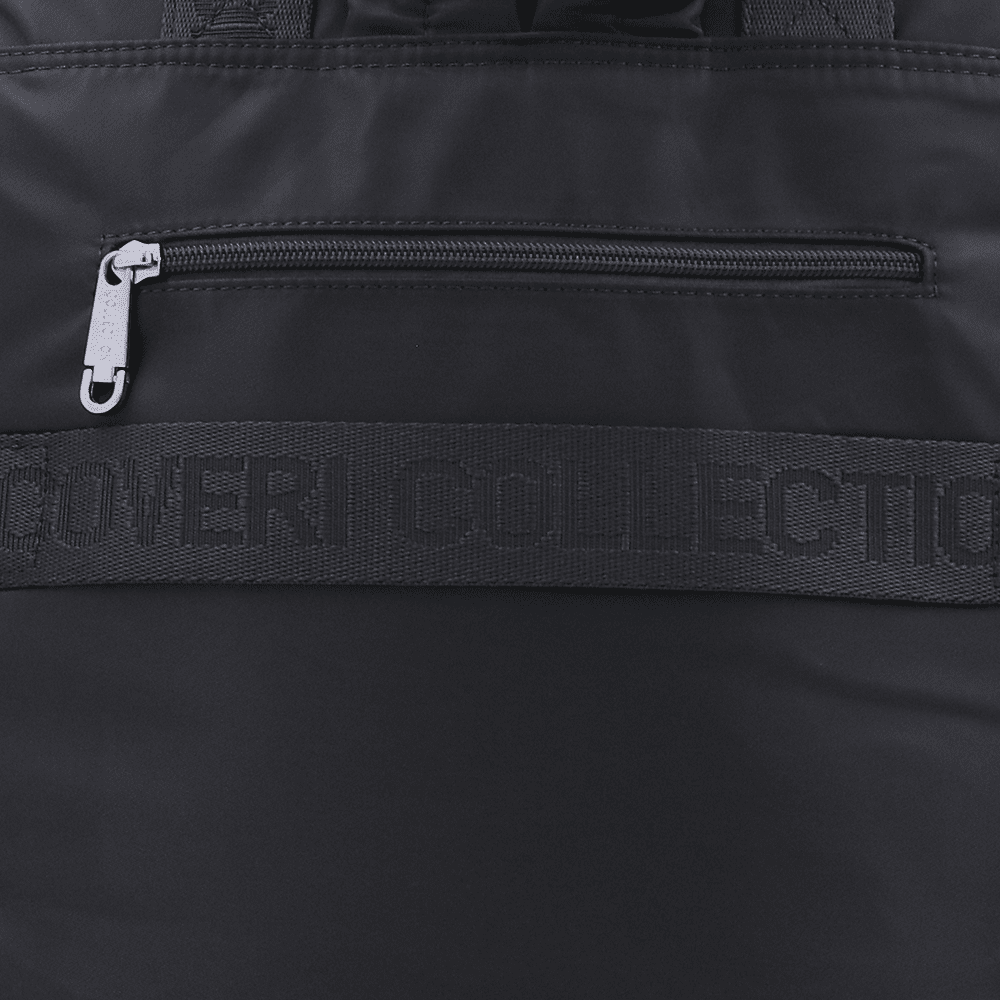 Női hátizsák szövetből, függő pénztárcával - szürke