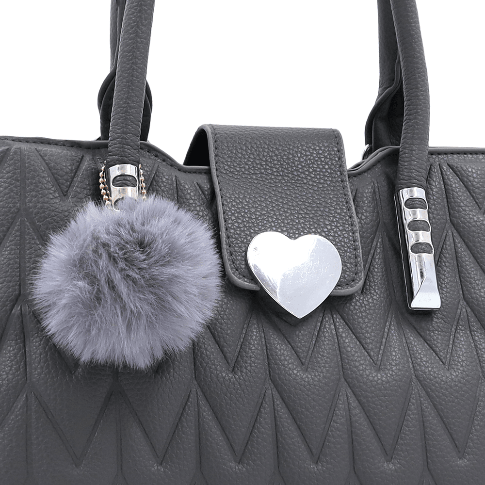 Női táska 3 rekesszel Love - szürke